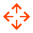 four arrows pointing away from each other
