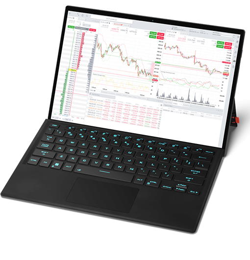 Laptop running NinjaTrader